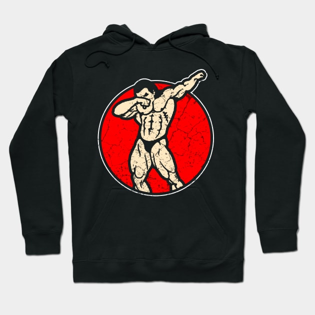 Dabbing Bodybuilder Gift Gym Workout Muscleman Hoodie by AlleyField